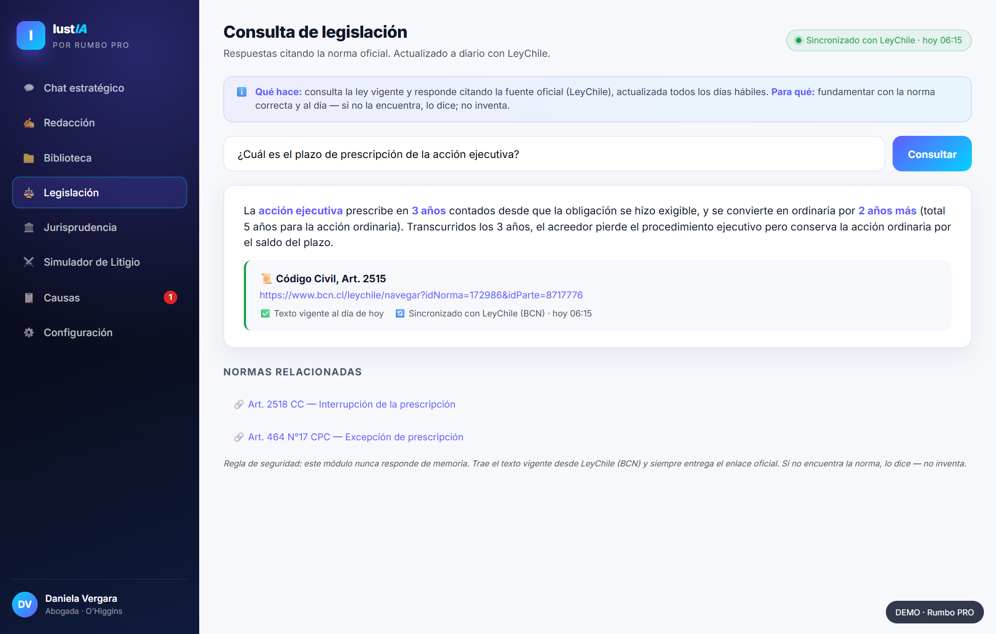 Consulta de legislación con cita oficial